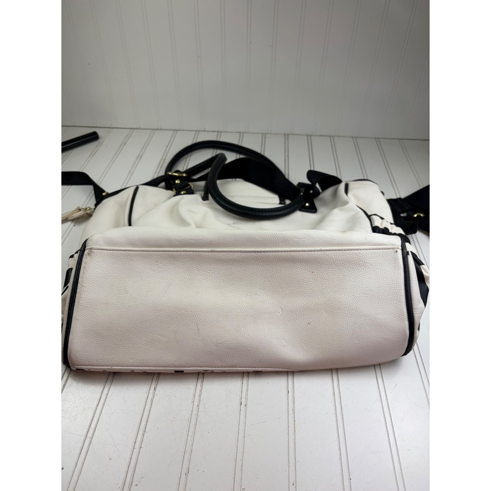 Betsey Johnson Vintage Y2K White Polka Dot Bow Diaper Bag Crossbody Purse - Picture 6 of 14